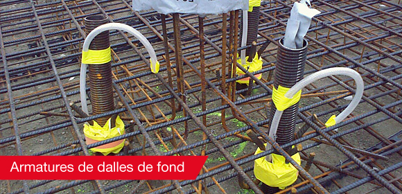 Armatures de dalles de fond