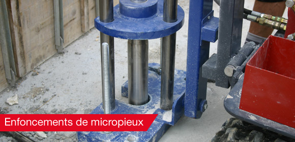 Enfoncements de micropieux