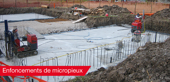 Enfoncements de micropieux